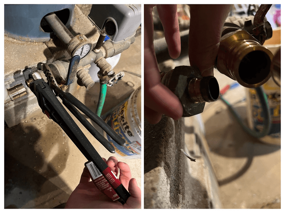 New pipe wrench and comparison of fittings.