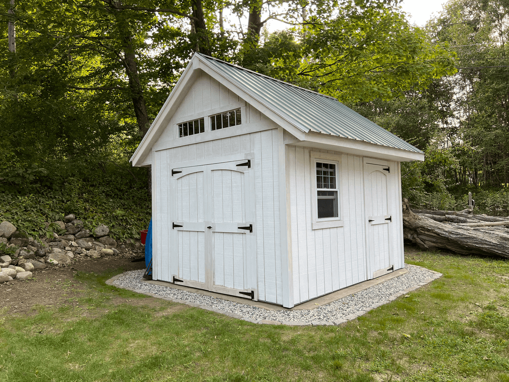 Gravel border and mostly painted.