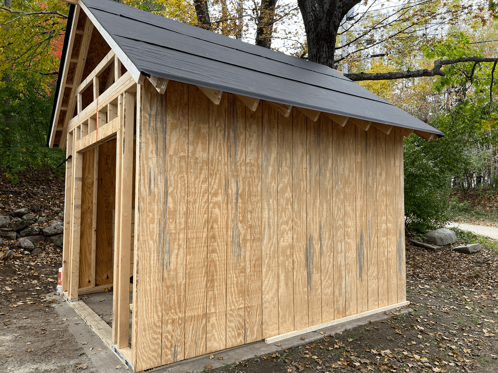 Siding covering our window and door holes.